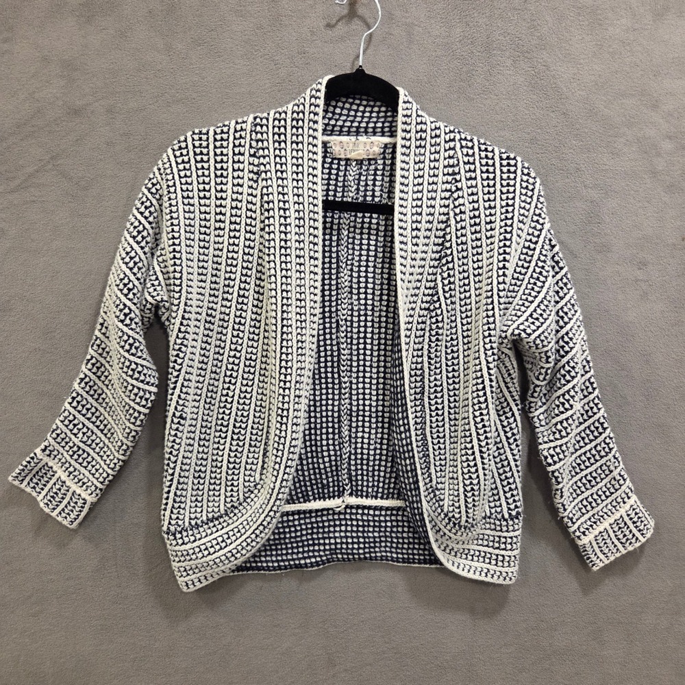 Pink Republic Cardigan Sweater Women‎ Medium Chunky Knit Open Front Coastal